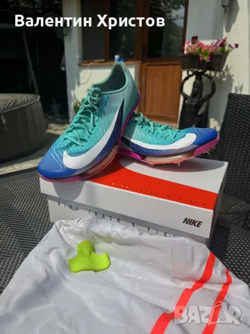 Шпайкове NIKE Maxfly 2 сини,42.5 стелка 27см, снимка 5 - Други спортове - 55372280