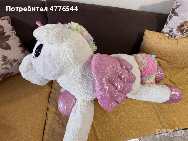 Продавам чисто нов голям плюшен еднорог , снимка 4 - Плюшени играчки - 53963541