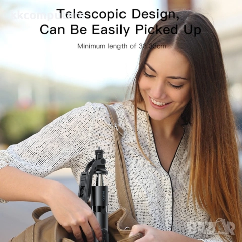 YESIDO SF13 Разтегателен Bluetooth Трипод Селфи Стик за Телефон и Видео Заснемане – Черен, снимка 8 - Селфи стикове, аксесоари - 54023970