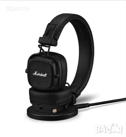 НОВИ!!! Безжични слушалки Marshall Major V, Bluetooth, 100+ часа батерия, Wireless Charging, Black, снимка 4 - Bluetooth слушалки - 55648581