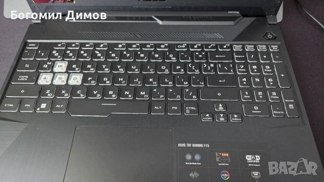 Долна част за ASUS TUF Gaming F15 (клавиатура и тъч пад), снимка 3 - Части за лаптопи - 54381216