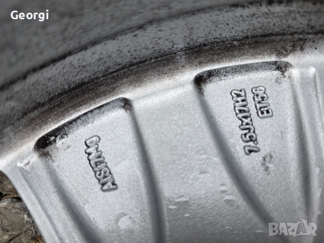 Продавам ОРИГИНАЛНИ Джанти 17' цола 5x112 AUDI ,7,5J ET 56 Внос от Германия, снимка 8 - Гуми и джанти - 55212388