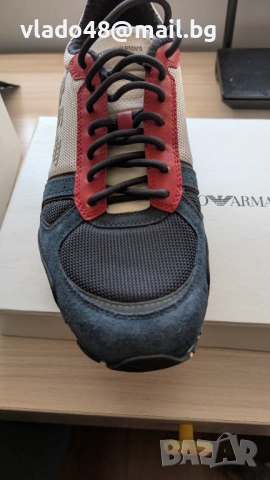 Продавам мъжки оригинални обувки Emporio Armani , снимка 4 - Маратонки - 54338687