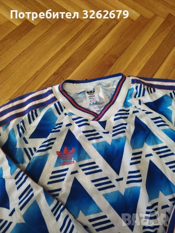 Ретро винтидж Adidas Чехословакия дизайн Bruised Banana 1992г , снимка 3 - Тениски - 54627215