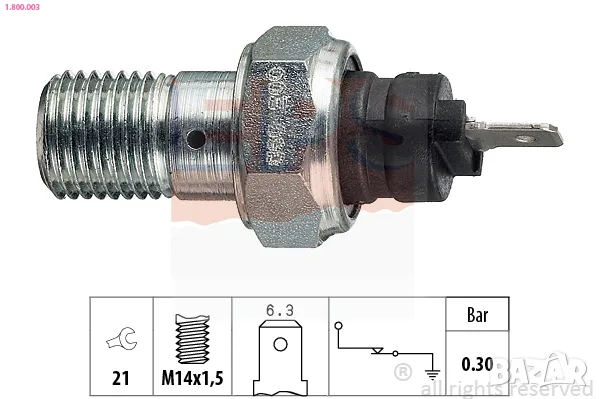 Датчик масло за FIAT,LANCIA 04.81г. №1.800.003, снимка 3 - Части - 55661702
