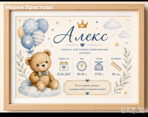 Бебешка визитка 