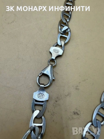 Сребърен ланец /925/, снимка 6 - Колиета, медальони, синджири - 54032634