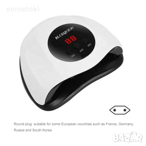 BIGBEAR 48W UV LED лампа за нокти на ръце и крака за гел лак, бърза сушилня за нокти с автоматичен 