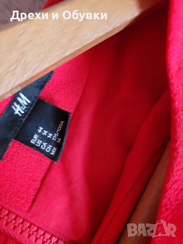 Елегантна червена рокля H&M , снимка 13 - Рокли - 54853811