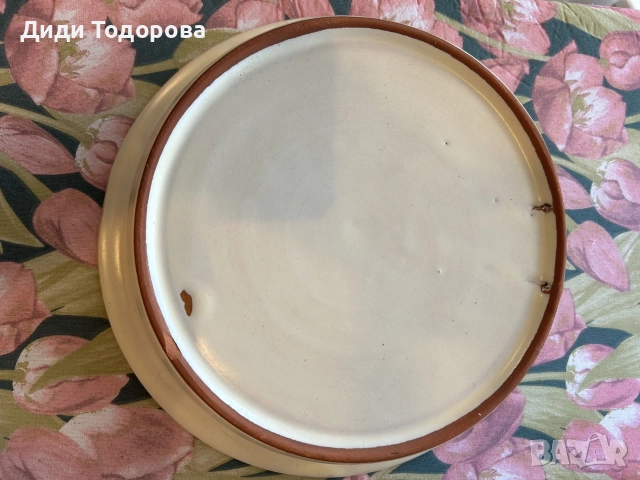 Винтидж керамична купа / Декоративна чиния за стена, снимка 2 - Декорация за дома - 55265490