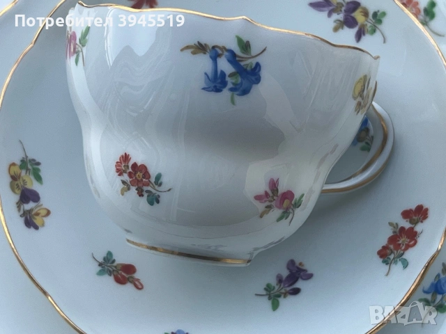 Троен сет Meissen 200 ml, снимка 2 - Антикварни и старинни предмети - 55053386