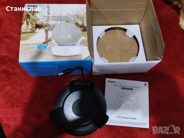 Преносима батерия (базова станция) PlusAcc за интелигентни високоговорители Amazon Echo Dot, снимка 2 - Друга електроника - 54271176