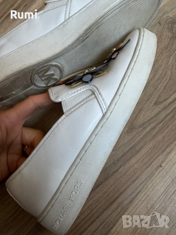 Оригинални кожени бели кецове  МК ! 36 н, снимка 11 - Кецове - 50925203