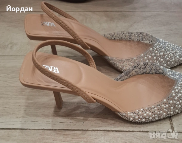 Булчински комплект – рокля 38/M + воал + обувки Zara №41 | Професионално почистени, снимка 9 - Сватбени рокли - 55243893