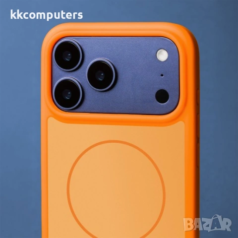 Кейс bSmart Frame Thin Magsafe, За iPhone 17 Pro Max (6.9), оранжев и Протектор, снимка 4 - Калъфи, кейсове - 54157929