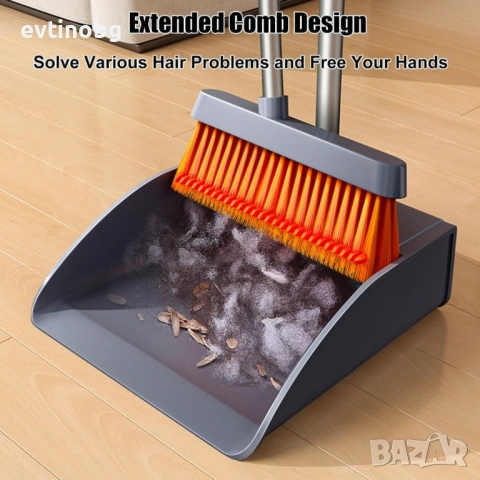 Комплект висококачествена метла с лопата, снимка 7 - Мопове, кофи, четки и метли - 54077234