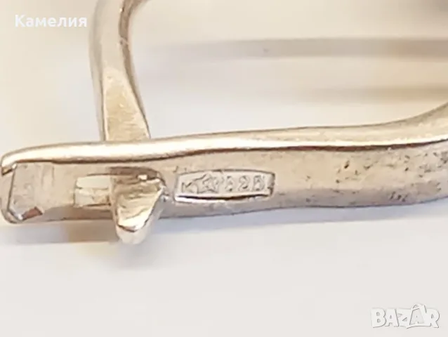 Руско сребро. Комплект обеци и пръстен , снимка 7 - Бижутерийни комплекти - 55664514