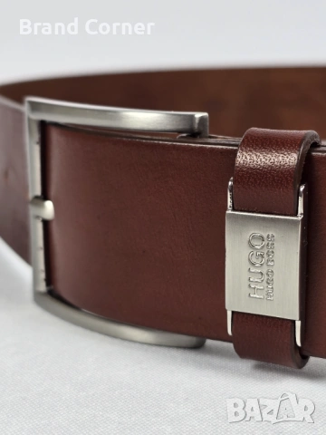 Нов мъжки кожен колан HUGO BOSS C-Connio - 85/32 , снимка 2 - Колани - 54423233