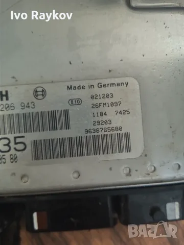 Компютър , ECU за Peugeot 307, 1.6, 9647480580 , 0261206943, снимка 5 - Части - 55333385