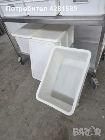 Немска спомагателна работна маса с кошове за продукти, снимка 4 - Други машини и части - 53972239