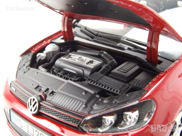 Volkswagen Golf 6 GTI 2009 - мащаб 1:18 на Norev моделът е нов в кутия VW, снимка 5 - Колекции - 54855257