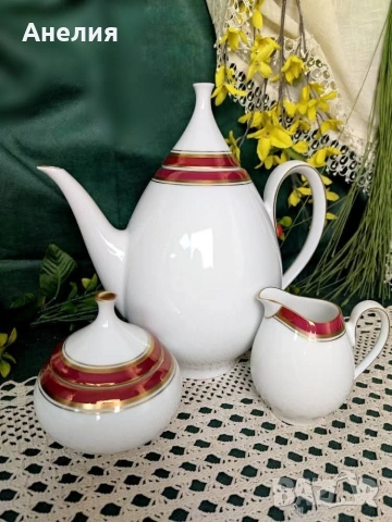 Scherzer Bavaria дебел кант бордо и красота , снимка 13 - Чаши - 54196130