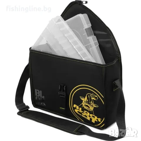 Black Cat BLCK Lure Carrier – чанта за примамки с 2 кутии за спининг и сомски риболов, снимка 2 - Екипировка - 55378064