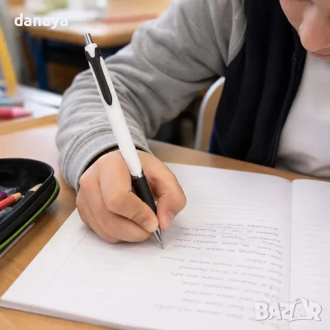 6924 Комплект химикалки 4 бр. – писец 1.0 мм, синьо мастило, снимка 4 - Ученически пособия, канцеларски материали - 55506211