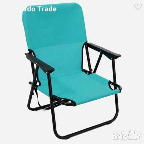Сгъваем стол Mercado Trade, За къмпинг, плаж, Тюркоаз, снимка 3 - Къмпинг мебели - 54809772