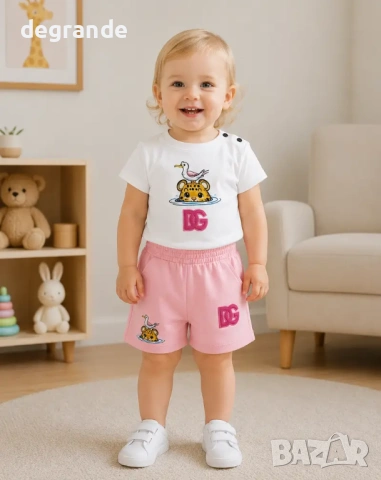 🧸Комплект за бебе D&G с къси панталони🍬, снимка 2 - Комплекти за бебе - 54814042