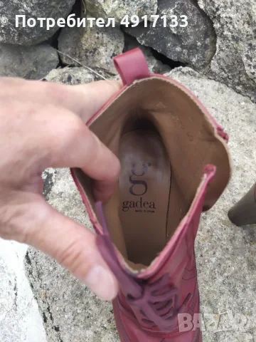 Gadea дамски кожени боти №40, бордо, Made in Spain, почти нови 60€, снимка 7 - Дамски елегантни обувки - 55663705