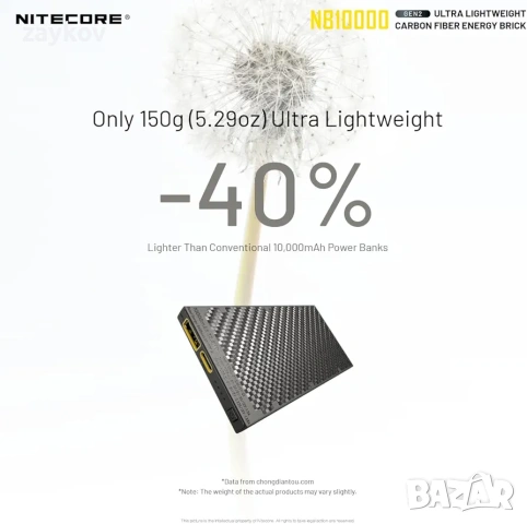 Nitecore NB10000 Gen II (Gen 2) - Ултратънка външна батерия, 10000 mAh QC бързо зареждане, снимка 4 - Друга електроника - 54811850