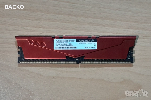 Рам памет TEAMGROUP 16Gb ddr4 3200MHz, снимка 3 - RAM памет - 54009565