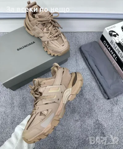 Balenciaga Track Beige Дамски Маратонки👟Дамски Спортни Обувки Код ch92, снимка 4 - Маратонки - 55482587