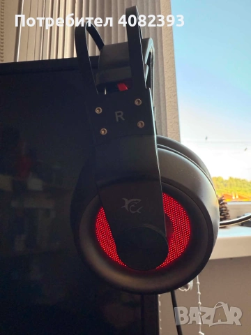 White Shark Caracal GH-1949 Gaming Headset – почти нови! Червен LED, снимка 2 - Слушалки и портативни колонки - 55017054
