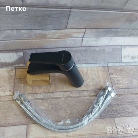 Стоящ смесител за мивка черен. , снимка 3 - ВИК - 55051585