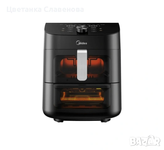 Еърфрайър /Фритюрник с горещ въздух 11 л,1850 W ,двузонов дизайн,функция IOT, снимка 2 - Фритюрници - 50730891