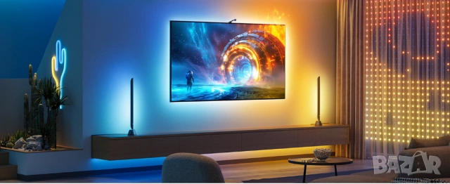 LED подсветка Govee TV Backlight 3 Lite RGBICW за 40 50 и 55 65 inch TV - НОВО, снимка 14 - Стойки, 3D очила, аксесоари - 54684210