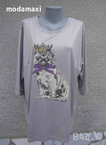 3XL Нова  блуза Little Rose с мопс 
