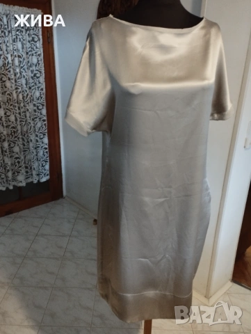ЕСТЕСТВЕНА КОПРИНА дамска рокля цвят сив, снимка 2 - Рокли - 53949675