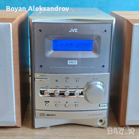 JVC UX‑P400 микро система – CD с MP3 / Auto-reverse касета / RDS / AUX, снимка 2 - Аудиосистеми - 54429067