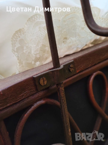 АНТИКВАРА дървена количка комплект с порцеланова кукла , снимка 11 - Антикварни и старинни предмети - 54195587