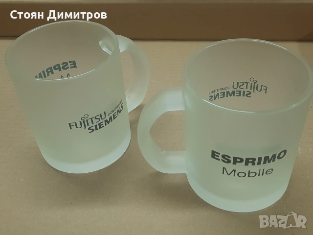 Стъклени рекламни чаши Fujitsu Siemens 