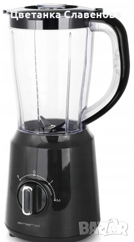 Блендер Emerio BL-12816, 500W, 1,5L, черен, 2 скорости, снимка 2 - Блендери - 53298678