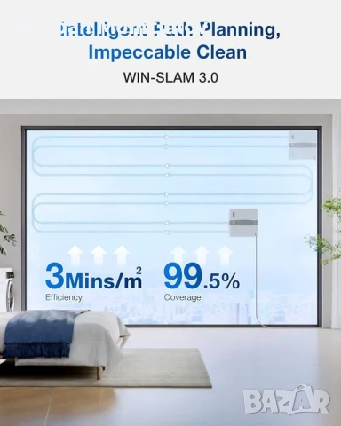 Робот за прозорци ECOVACS WINBOT Mini със спрей, снимка 8 - Прахосмукачки - 54805373