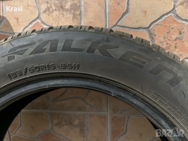Зимни гуми Falken Eurowinter HS02 185/60 R16 86H - карани 1 сезон, с отличен грайфер, снимка 2 - Гуми и джанти - 54646608
