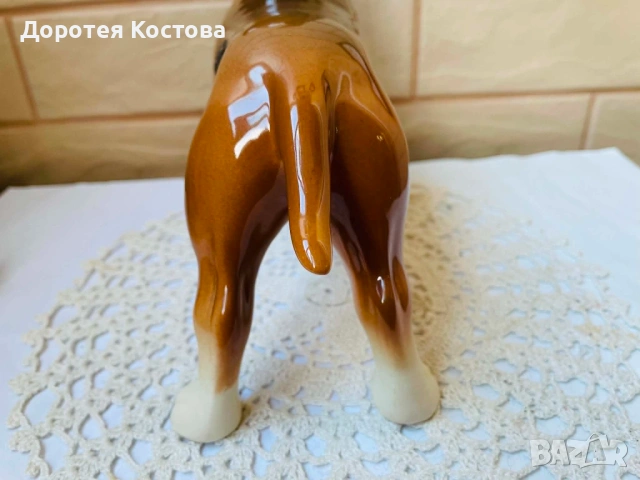 Красиво порцеланово куче от Англия , снимка 5 - Антикварни и старинни предмети - 54656961