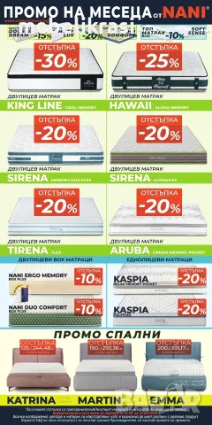 Матрак Сирена Мемори -10% ДО КРАЯ НА МЕСЕЦА!, снимка 3 - Матраци - 30349465