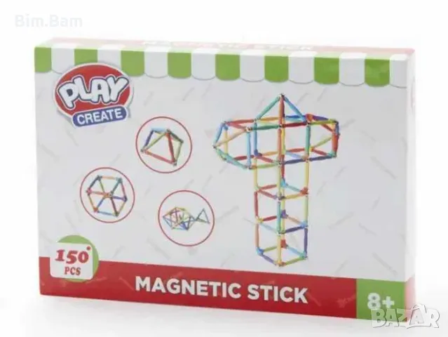 Магнитна игра MAGNETIC STICK Play Create / 150 части