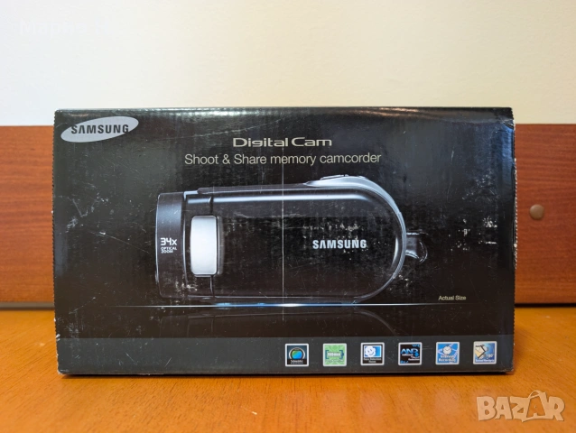 Видеокамера Samsung VP-MX25E, като нова, HD, Schneider оптика, 34x zoom, 16 GB вградена памет, снимка 10 - Камери - 55105015